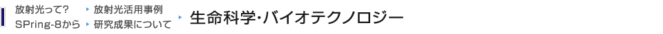 放射光活用事例／研究成果について｜生命科学・バイオテクノロジー